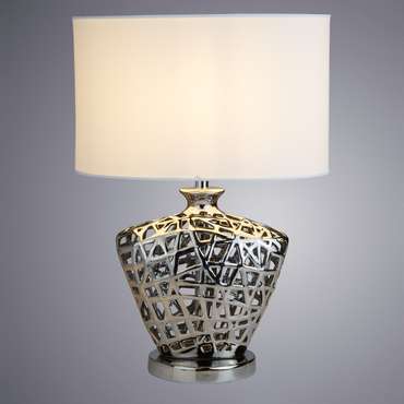 Настольная лампа Arte Lamp Cagliostro с белым абажуром