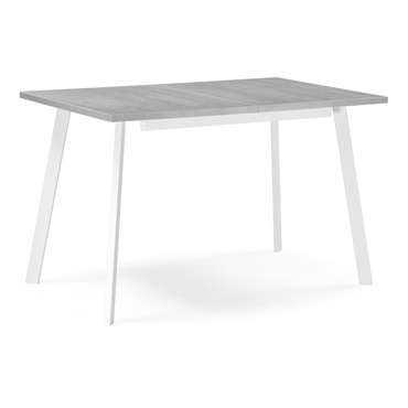 Раздвижной обеденный стол Колон Лофт серо-белого цвета