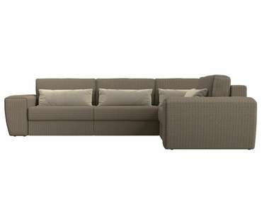 Угловой диван-кровать Лига 008 Long бежево-коричневого цвета правый угол