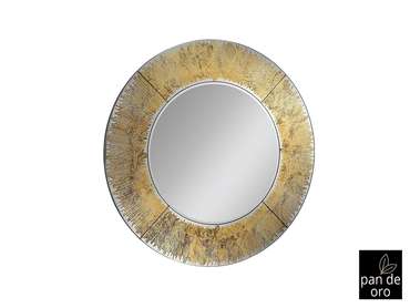 Настенно зеркало круглое Aurora золотого цвета