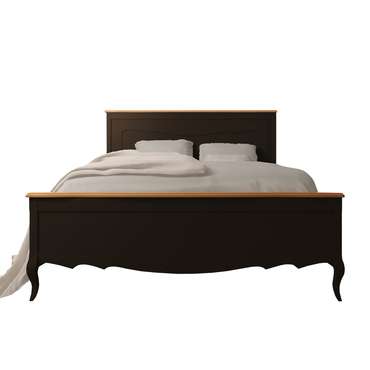 Стильная двуспальная кровать Leontina Black 160х200 