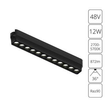 Магнитный трековый светильник Arte Lamp RAPID SMART A2954PL-1BK