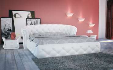 Кровать "Letto GM 05" с обивкой из экокожи или велюра 160х200 см