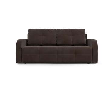 Прямой диван-кровать Марсель 3 коричневого цвета