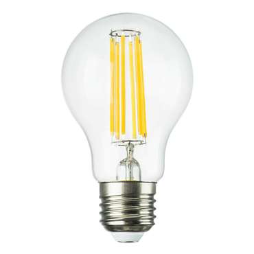 Лампа LED FILAMENT 220V A60 E27 8W=80W 810LM 360G CL 3000K 15000H грушевидной формы