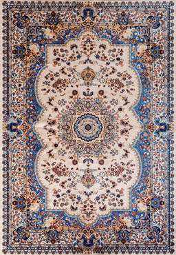 Ковер Silk medina 135x200 бежево-синего цвета