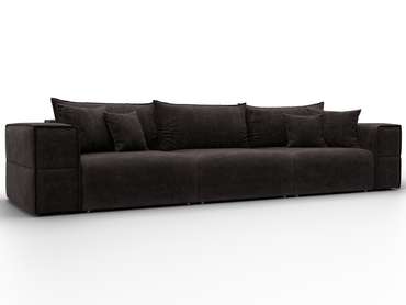 Диван-кровать Лига-058 Лонг темно-коричневого цвета