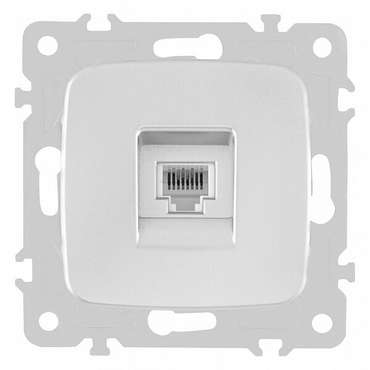 Розетка телефонная RJ-11 без рамки 205.51-1.silver
