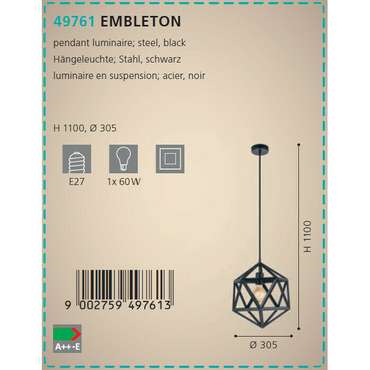 Подвесной светильник Eglo Embleton  