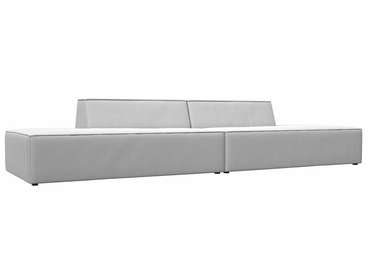 Прямой модульный диван Монс Лофт белого цвета (экокожа)