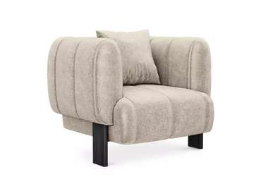 Кресло Cassis бежевого цвета с черными ножками