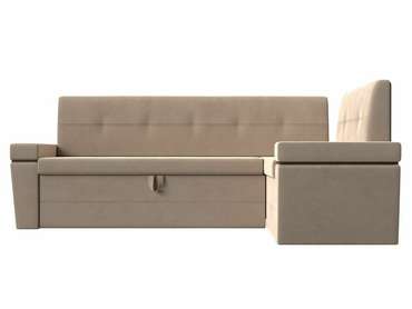 Угловой диван-кровать Деметра бежевого цвета правый угол