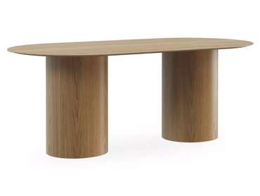 Стол обеденный овальный Mono 200 бежевого цвета 