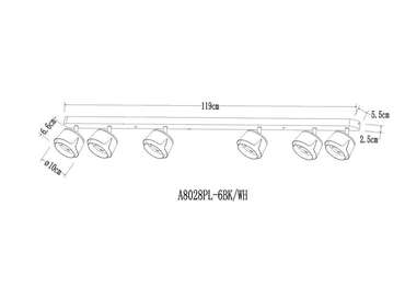 Спот Arte Lamp AMAKS A8028PL-6BK