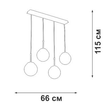 Люстра V4828-8/4S, 4xE14 макс. 40Вт