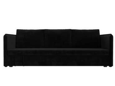 Прямой диван-кровать Слим черного цвета 