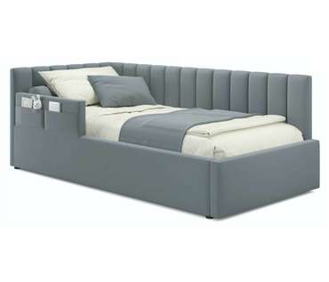 Кровать Milena 90х200 серого цвета с подъемным механизмом