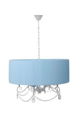 Подвесная люстра Christel L.8303-5CREAM/G-SHADE (ткань, цвет синий)
