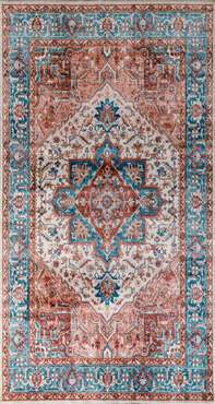 Ковер Silk vuar 80x150 бирюзово-красного цвета