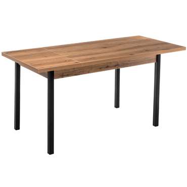 Обеденный раздвижной стол Оригон черно-коричневого цвета