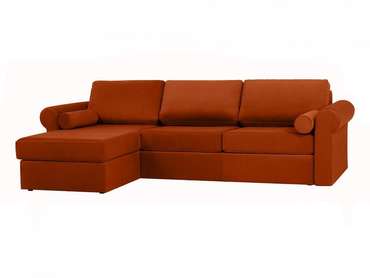 Угловой диван-кровать Peterhof терракотового цвета  