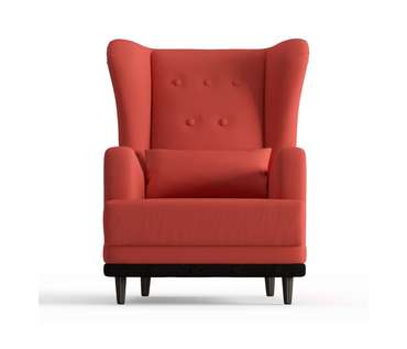 Кресло Лорд в обивке из велюра оранжевого цвета