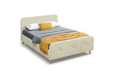 Кровать Сиерра 140х200 светло-бежевого цвета без подъемного механизма