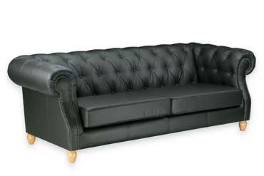 Прямой диван Прадо темно-зеленого цвета