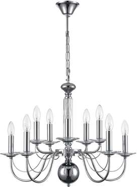 Подвесная люстра Lumion Incanto 8034/10 хром, металл/стекло Е14 10*40W 220V подсвечник