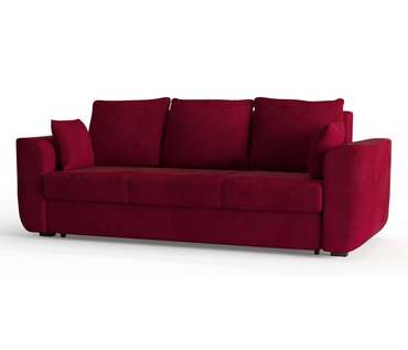Диван-кровать Салтфорд в обивке из велюра бордового цвета