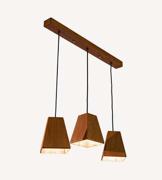 Подвесной светильник Син 3 из массива палисандры