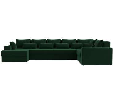 Угловой диван-кровать Майами темно-зеленого цвета левый угол