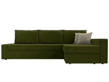 Угловой диван-кровать Версаль зеленого цвета правый угол