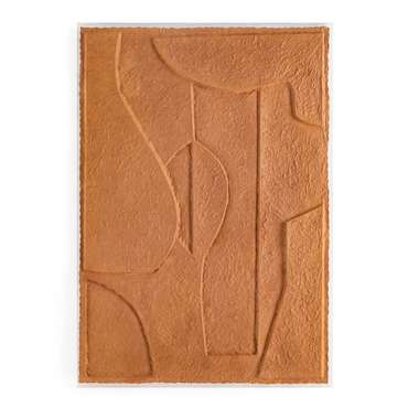 Стенная живопись из тисненой бумаги Sarausa коричневого цвета