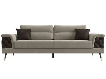  Прямой диван-кровать Лига 023 бежево-коричневого цвета