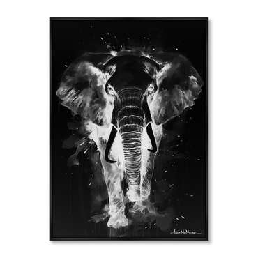 Репродукция картины Walking elephants, in the dark, No 2, 2024г.