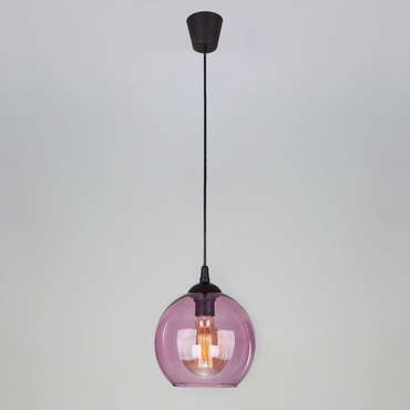 Подвесной светильник Cubus со стеклянным плафоном розового цвета