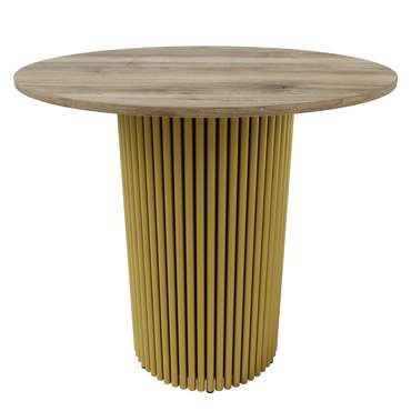Обеденный стол Trubis Wood L 80 бежевого цвета