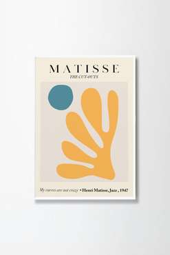 Постер Matisse my curves are not crazy 40x60 в раме белого цвета