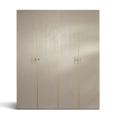 Шкаф для одежды четырехдверный Palmari серо-бежевого цвета