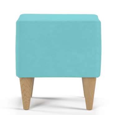 Пуф голубого цвета на деревянных ножках IMR-1658520