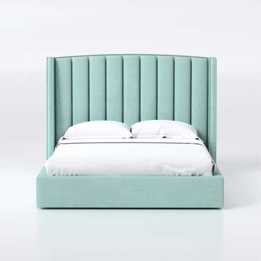Кровать Lambro 160х200 бирюзового цвета с подъемным механизмом