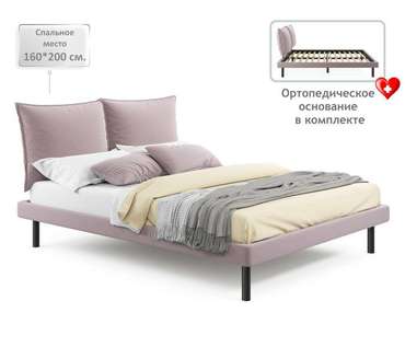 Кровать Fly 160х200 лилового цвета с ортопедическим основанием