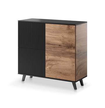 Комод Random KM-2 бежево-черного цвета