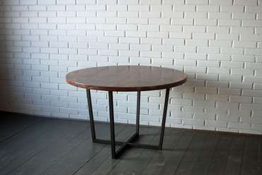 Обеденный стол Oak Slab черно-коричневого цвета