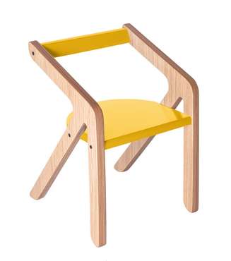 Стул MOONK "Malevich" желтый 1.5-5 лет