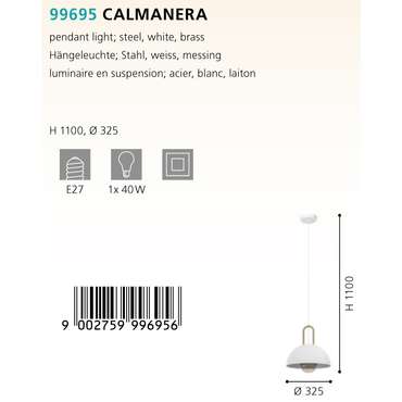 Подвесной светильник Calmanera белого цвета