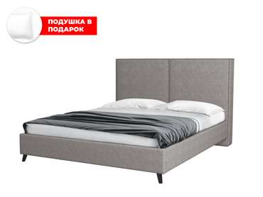 Кровать Atlin 140х200 серого цвета с подъемным механизмом