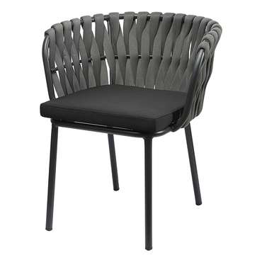 Садовый стул Braid серо-черного цвета
