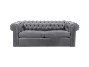 Диван Chesterfield серого цвета